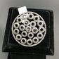 Pave Diamond Ring .925 Oxidized Sterling Silver Diamond Ring, Genuine handmade pave diamond Ring Size Approx 1.56"(39 MM)