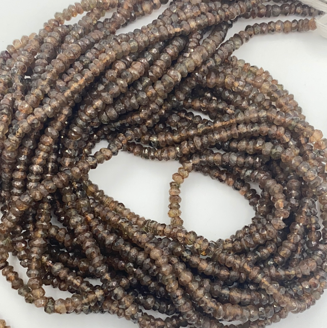 Andulsite Roundel Beads Facetted 3-4mm