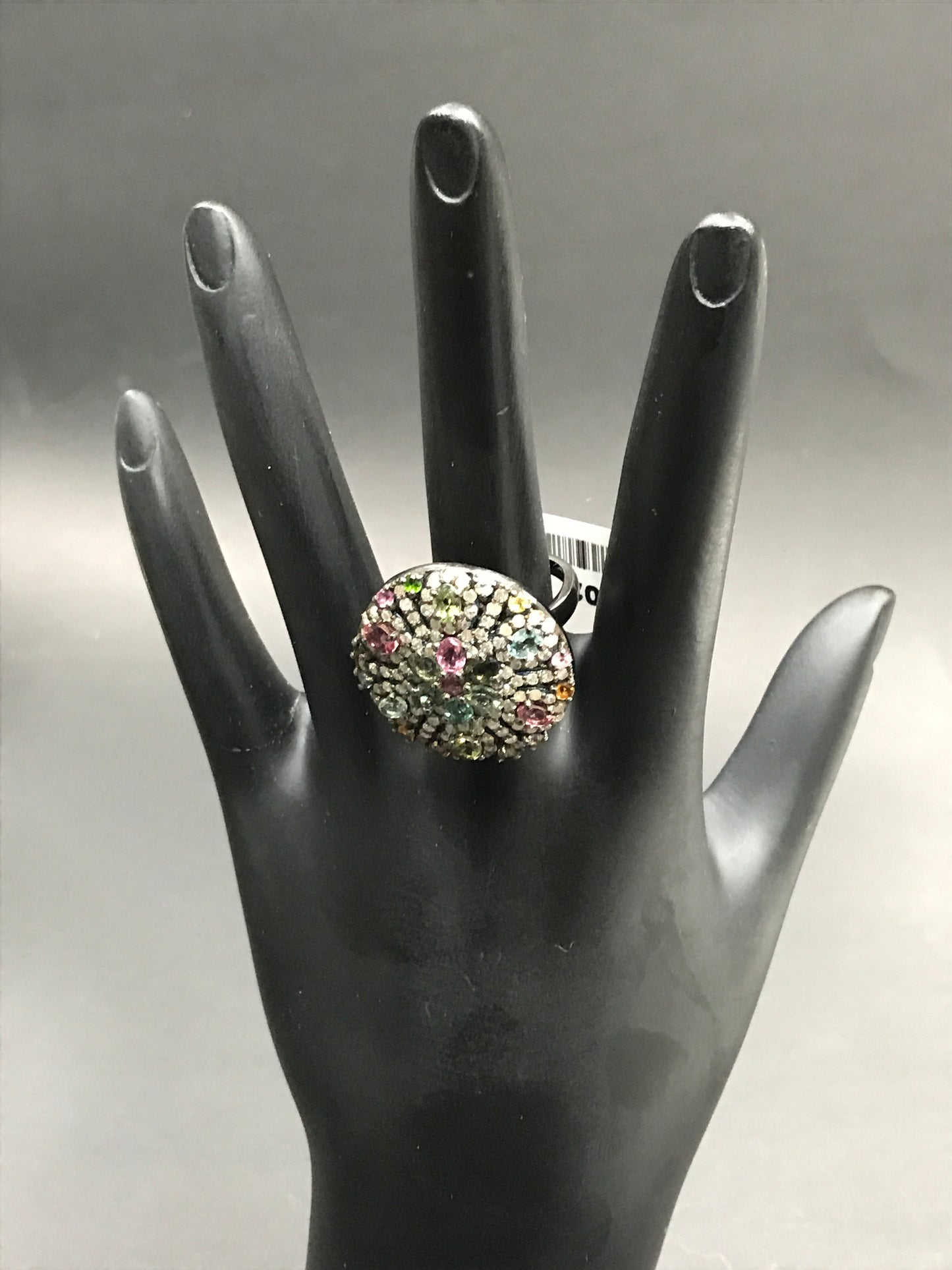 DIAMOND AND MULTI TOURMALINE RINGS