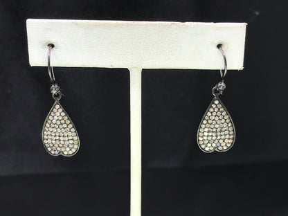 Silver and Diamond Pave  EARRINGS