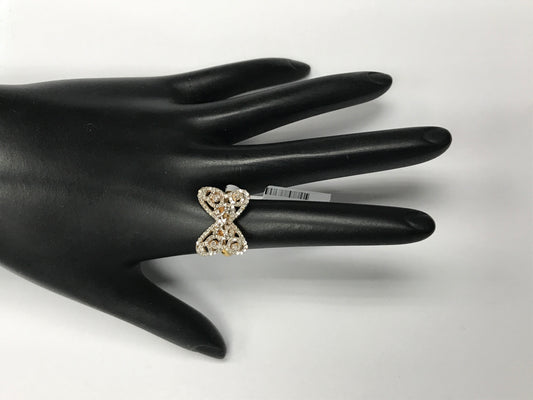 14k solid Gold Butterfly Shape Diamond Rings