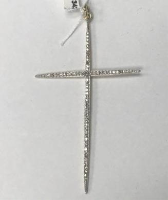 14k Solid Gold Cross Diamond Pendants. pave diamond Pendant.