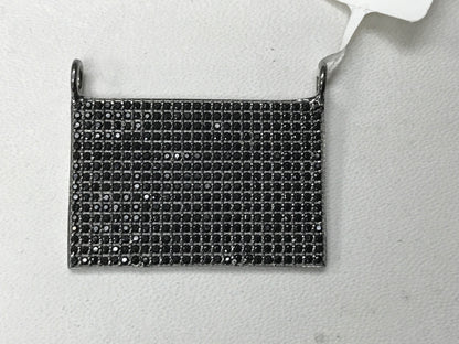 Rectangle Shape Black Spinel Charm,