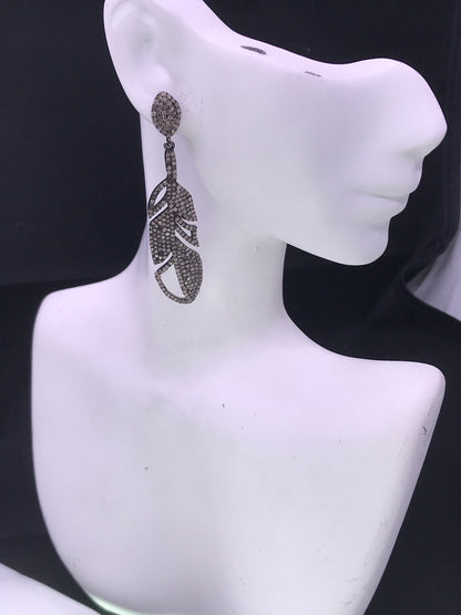 Leaf Earring Diamond