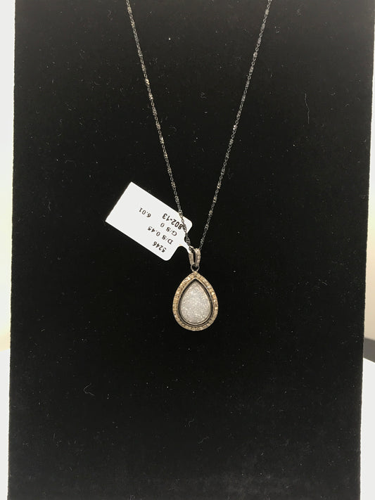 Druzy Diamond Pendant