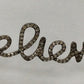 Pave Diamond, Believe Word Diamond Charms, Amazing Piece, Appx 0.60" Long (57 x 14 mm)