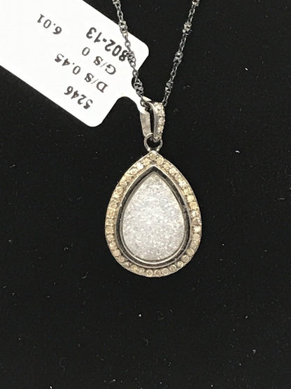 Druzy Diamond Pendant