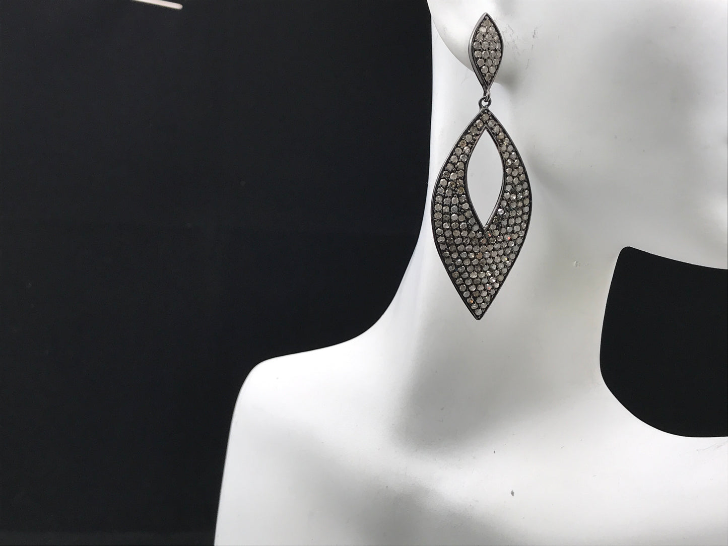 Open Marquise Shape Diamond Earring