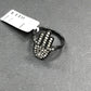 Hamsa Hand Diamond and Silver Black Rhodium Finish Ring
