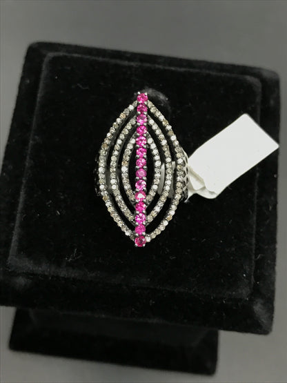 DESIGNER DIAMOND AND RUBY RING