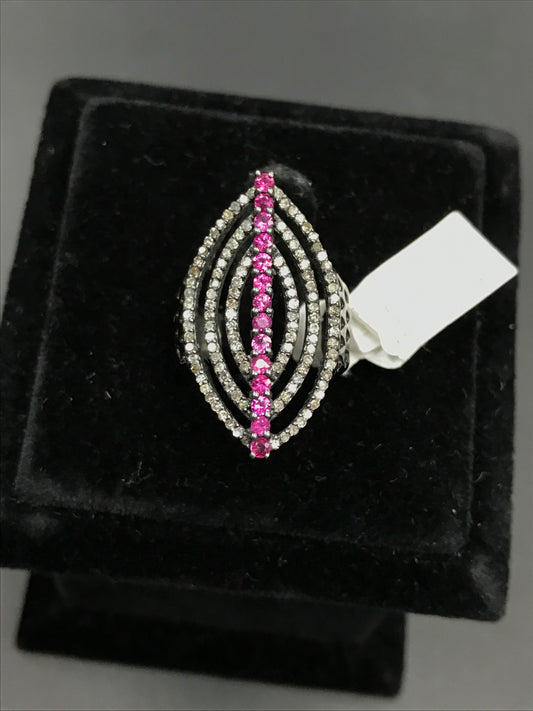 DESIGNER DIAMOND AND RUBY RING