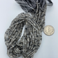 Black Rutilated quartz Beads Facetted 3-4mm