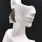 Diamond and Silver Black Rhodium Finish Earring