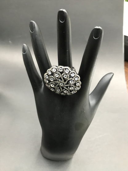 Daimond and Silver Rainbow Moonstone Rings