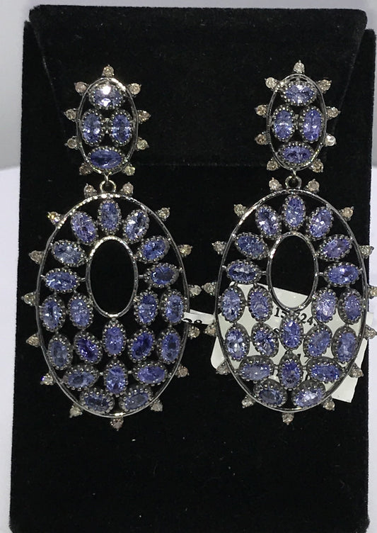 Oval Shape Diamond Earring