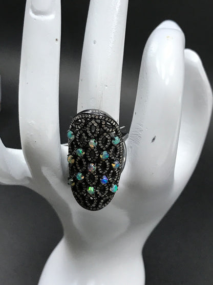 Diamond and Gemstone Designer Party Wear Ring