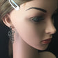 Diamond and Silver Black Rhodium Finish Earrings