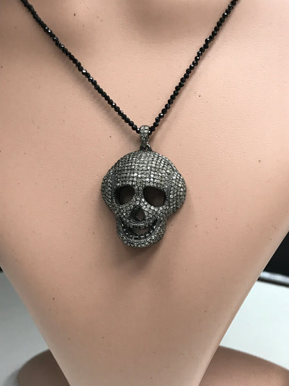 SKULL HEAD DIAMOND PENDANTS CHARMS
