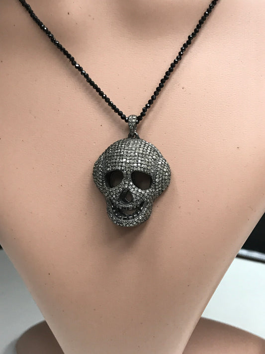 SKULL HEAD DIAMOND PENDANTS CHARMS