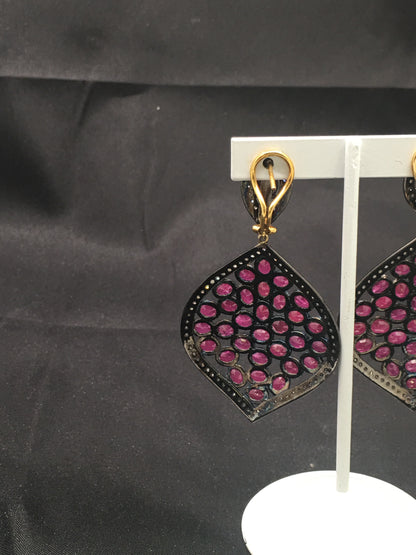 Diamond Ruby Earrings