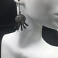 Diamond and Silver Black Rhodium Finish Earrings