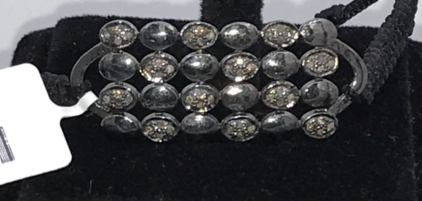 Rectangle Shape Pave Diamond Connector, Bracelet Connector