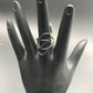 Black Spinel Ring .925 Oxidized Sterling Silver Black Spinal Ring, Genuine handmade pave Black Spinal Ring Size Approx 1.16"(19x29 mm)