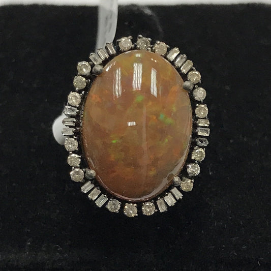 Opal and Diamond Ring