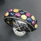 Diamond and Silver Multi-Sapphire Black Rhodium Finish Bracelets