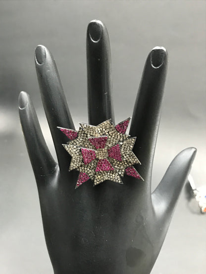 Diamond and Ruby Designer Ring