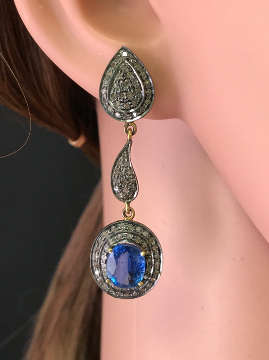 Kynite and Diamond Earrings