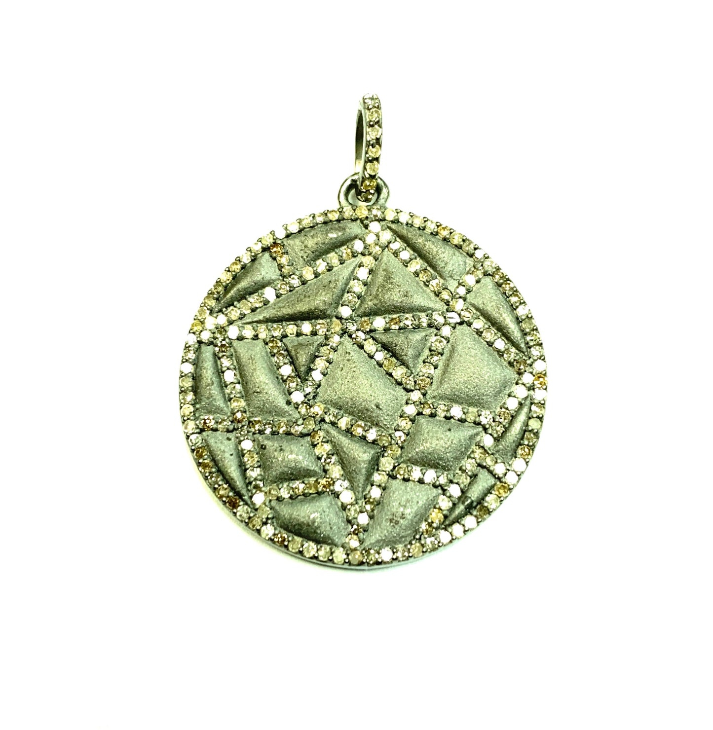 Fancy Circle Arts Diamond Pendant