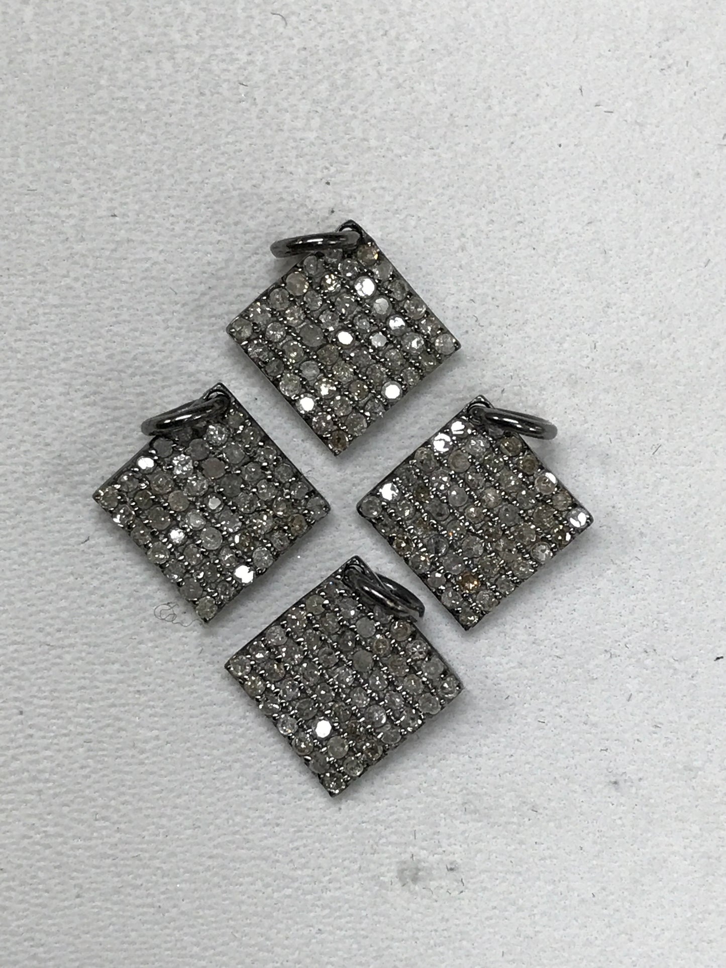 Small Square Diamond Pendant & Charms