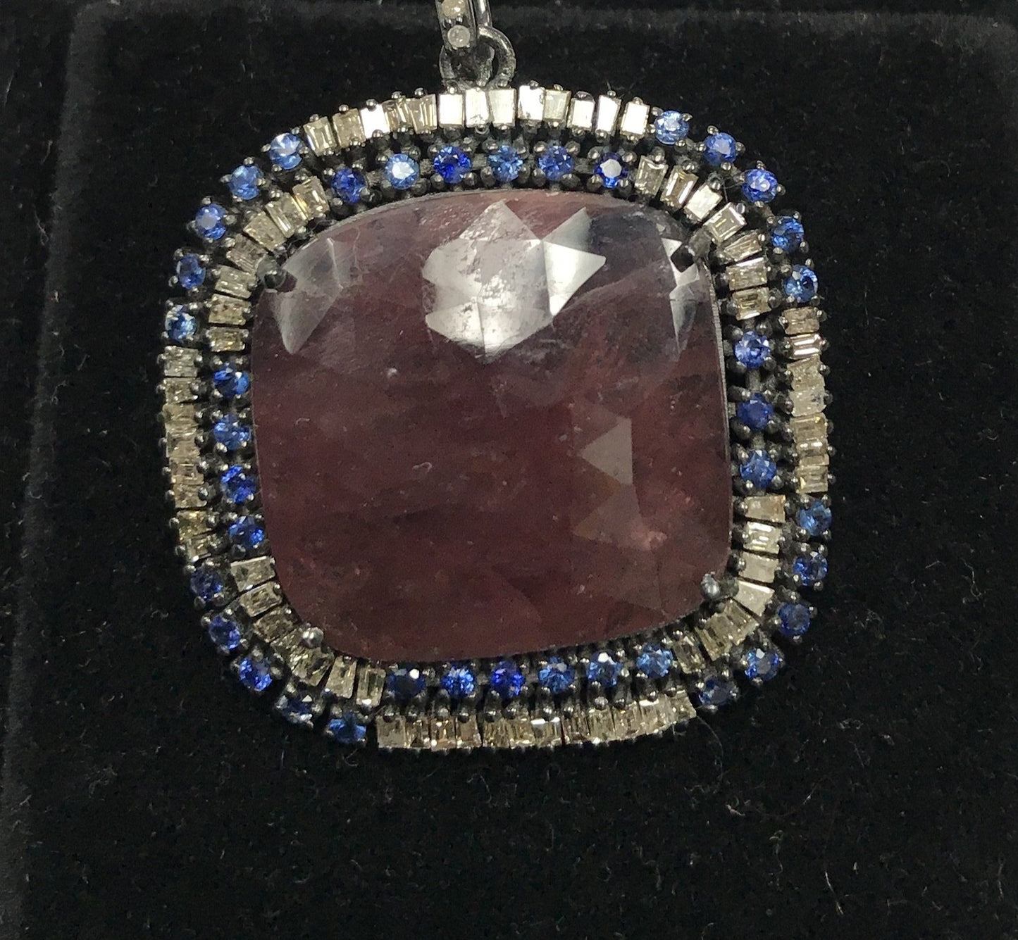 Natural Ruby and Diamond Pendant