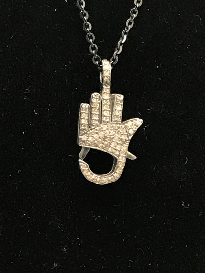 SILVER DIAMOND CLASPS