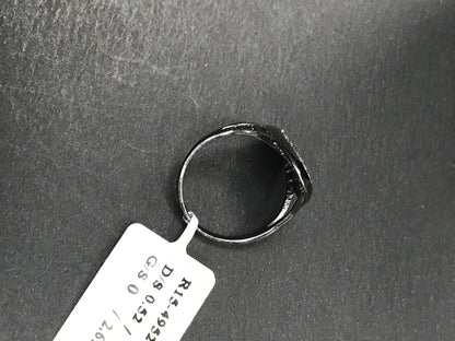 Oval Shape Silver Pave Diamond Ring .925 Oxidized Sterling Silver Diamond Ring, Genuine handmade pave diamond Ring