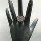 Pave Diamond Ring .925 Oxidized Sterling Silver Diamond Ring, Genuine handmade pave diamond Ring Size Approx 0.84"(16 x 21 MM)