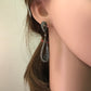 Diamond and Silver Black Rhodium Finish Earrings