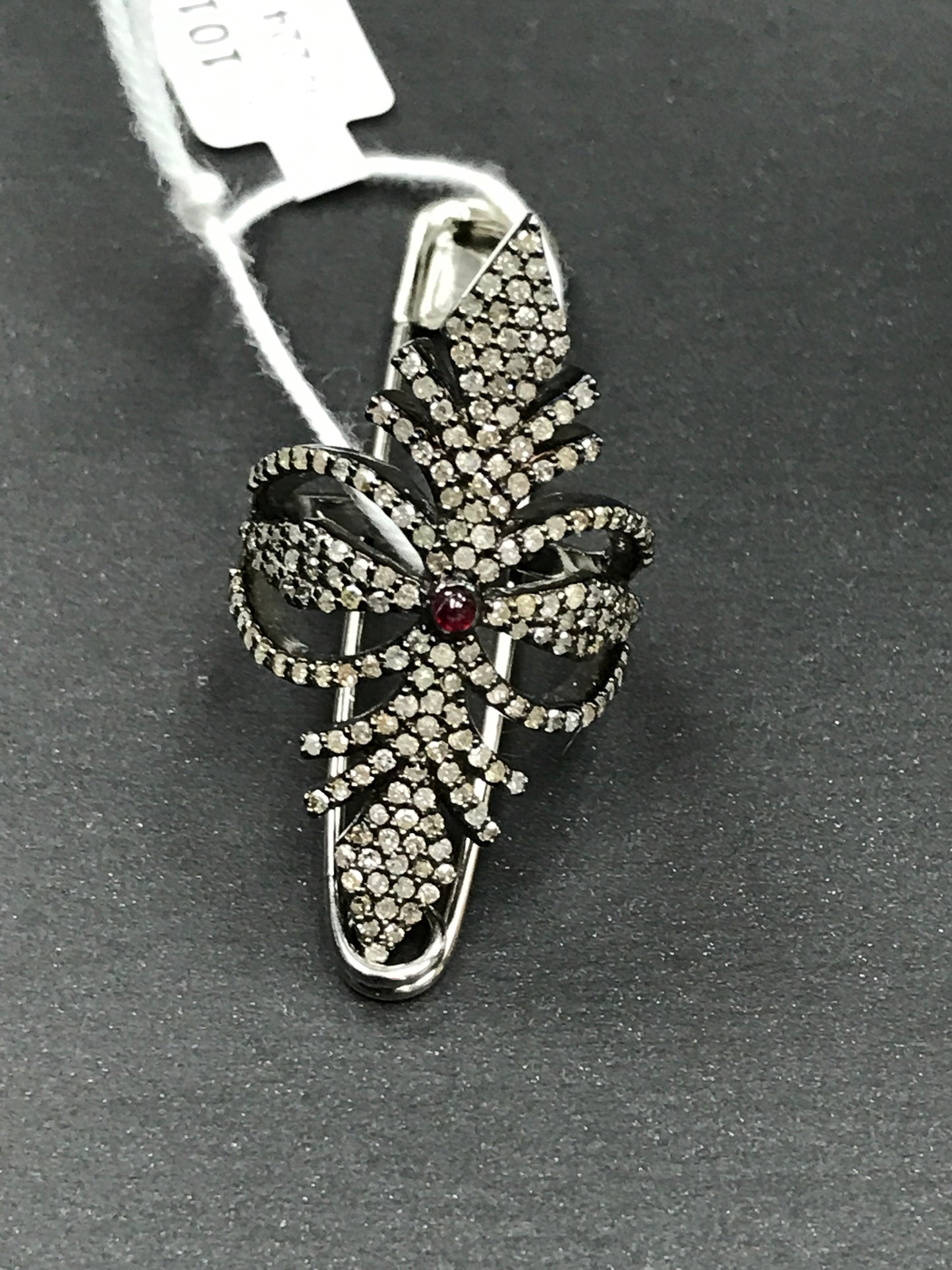Pave Diamond Ring .925 Oxidized Sterling Silver Diamond Ring, Genuine handmade pave diamond Ring Size Approx 1.56"(22 x 39 MM)