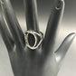 Diamond Round Loop Diamond Ring, Pave Diamond Ring, Pave Round Loop Ring, Approx 21 x 19mm. Sterling Silver