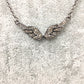 Angel Wing Pave Diamond Necklace with Silver Chain