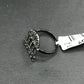 Diamond and Silver Black Rhodium Finish Ring