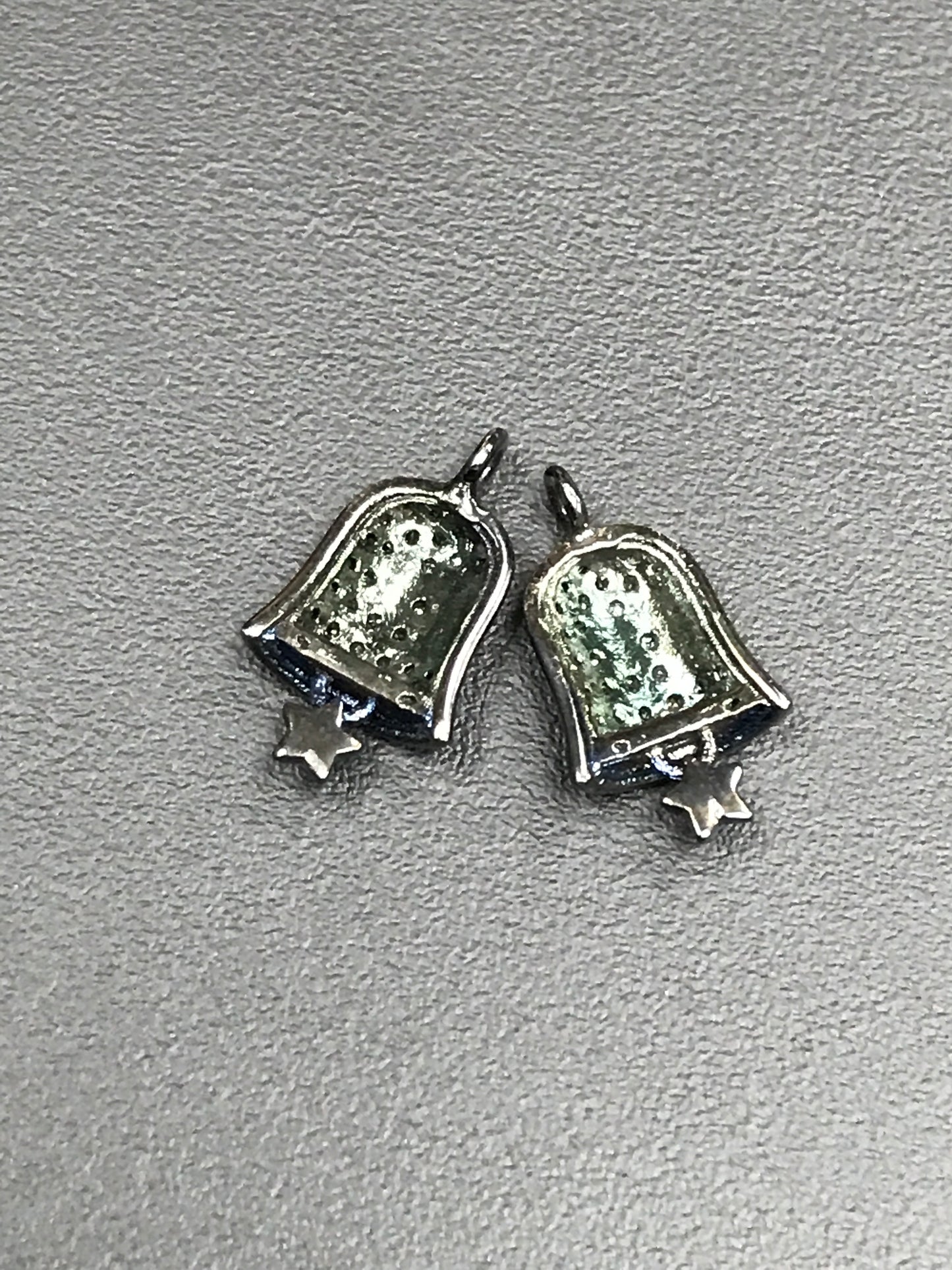 Bells Shape Pave Diamond Charm