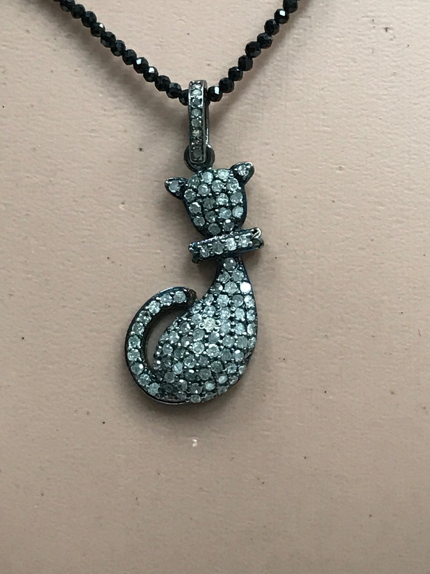 Cat Pave Diamond Charm