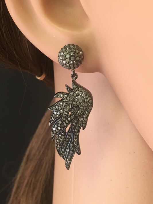 Angel Wings Shape Diamond Earrings