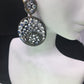 MOONSTONE AND DIAMOND EARRING