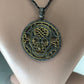 Pave Diamond Pendant, Pave Titlell Pendant, Titlell Charm, 1.6''(40mm), Oxidized Silver