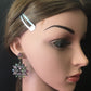 Diamond and Multi Tourmaline Silver Earrings