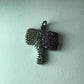 Thumbs down and up Diamond Silver Charm.
