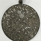 Round Disc Sapphire Diamond Charm